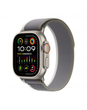 2023 - Apple Watch Ultra 2 GPS + Cellular, 49mm Cassa in titanio con verde/grigio trail loop - M/L