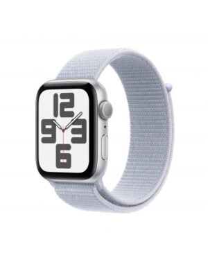 Apple Watch SE GPS 44mm Argento Cassa Alluminio con Cinturino Sport Loop Nuvola Blu