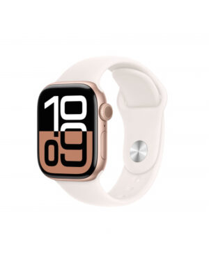 Apple Watch Series 10 GPS 42mm Rose Oro Cassa Alluminio con Cinturino Sport Rosa Fard - M/L