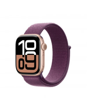 Apple Watch Series 10 GPS + Cellular 42mm Rose Oro Cassa Alluminio con Plum Sport Loop