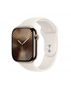 Apple Watch Series 10 GPS + Cellular 46mm Cassa Titanio Oro con Galassia Sport Band - M/L