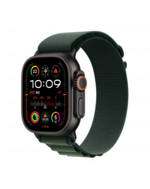Apple Watch Ultra 2 GPS + Cellular 49mm Cassa Titanio Nero con Verde Scuro Alpine Loop - Small