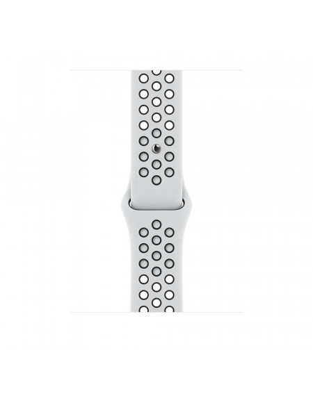 Cinturino Apple Watch 42/44/45mm - Platino Puro/Nero - Nike Sport Band - S/M & M/L