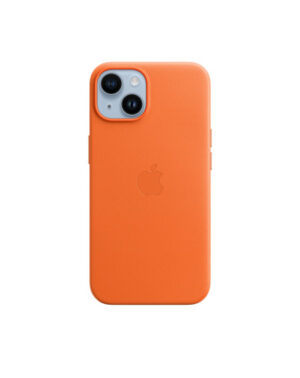 Custodia con Magsafe in Pelle per iPhone 14 - Arancione