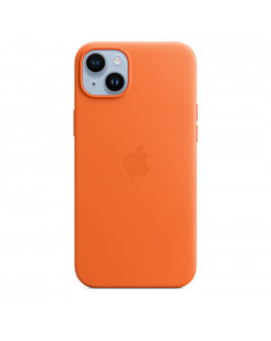 Custodia con Magsafe in Pelle per iPhone 14 Plus - Arancione
