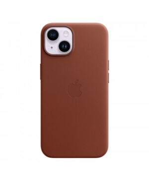 Custodia con Magsafe in Pelle per iPhone 14 - Terra D'ombra