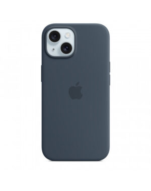 Custodia con Magsafe in Silicone per iPhone 15 - Blu tempesta
