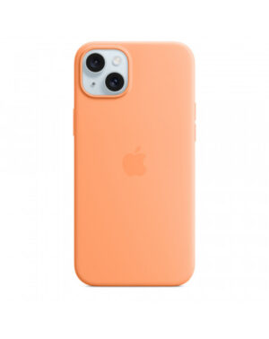 Custodia con Magsafe in Silicone per iPhone 15 Plus - Aranciata