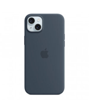 Custodia con Magsafe in Silicone per iPhone 15 Plus - Blu tempesta
