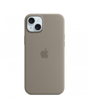 Custodia con Magsafe in Silicone per iPhone 15 Plus - Grigio creta