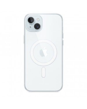 Custodia con Magsafe in Silicone per iPhone 15 Plus - Trasparente