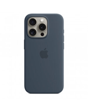 Custodia con Magsafe in Silicone per iPhone 15 Pro - Blu Tempesta