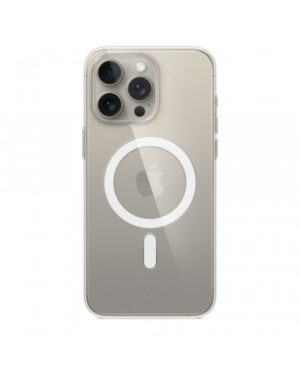 Custodia con Magsafe in Silicone per iPhone 15 Pro Max - Trasparente
