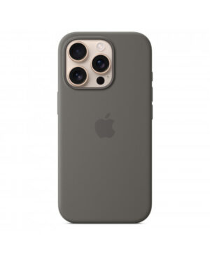 Custodia con Magsafe in Silicone per iPhone 16 Pro - Grigio Pietra
