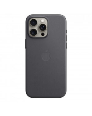 Custodia con Magsafe in Tessuto Fine Woven per iPhone 15 Pro Max - Nero