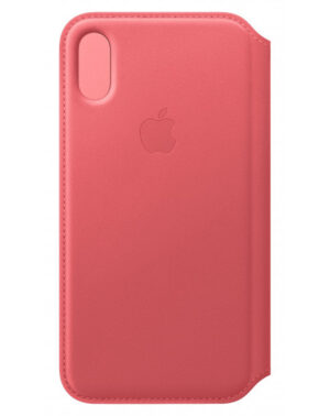 iPhone XS Leather Folio - Peony Pink (Rosa)